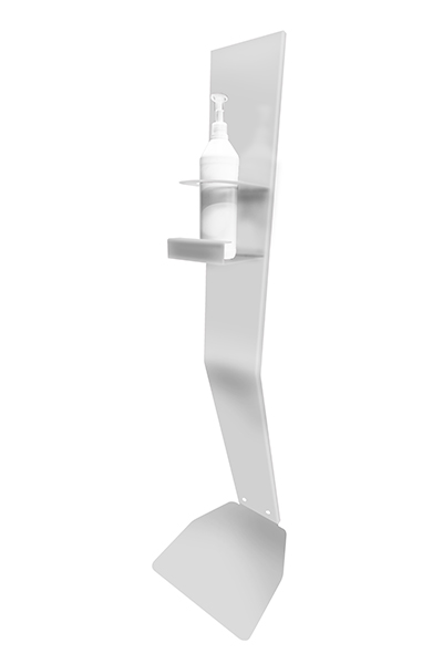 Colonnina gel disinfettante con porta flacone dosatore Modello B
